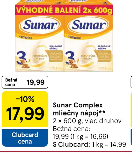 Sunar Complex mliečny nápoj