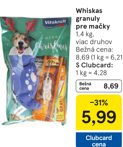 Whiskas granuly pre mačky