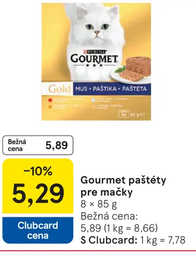Gourmet jemná paštéta pre mačky