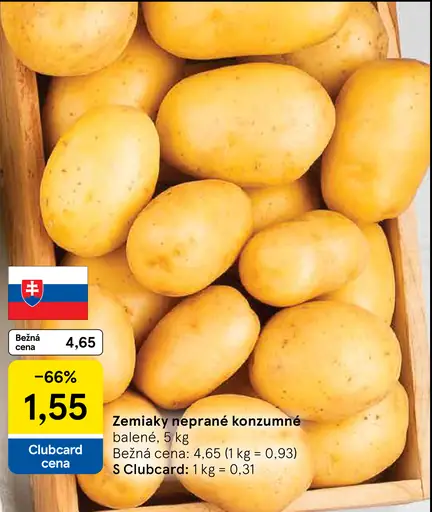 Zemiaky neprané konzumné