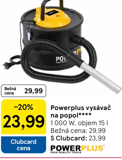 Powerplus vysávač na popol