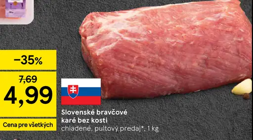 Slovenské bravčové karé bez kosti chladené