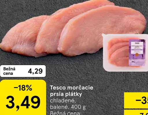 Tesco morčacie prsia plátky chladené
