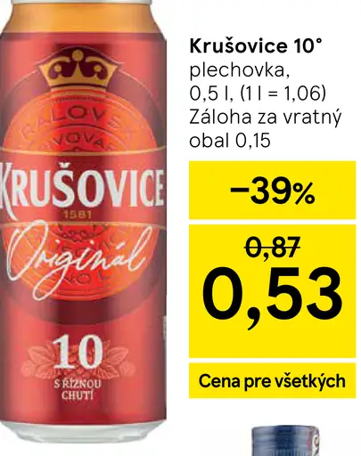 Krušovice plechovka