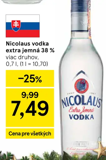 Nicolaus Extra jemná vodka 38%