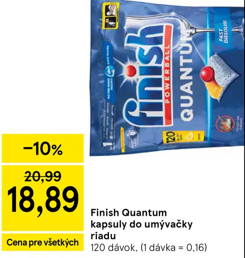 Finish Quantum kapsuly do umývačky riadu