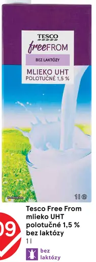 Tesco Free From mlieko UHT