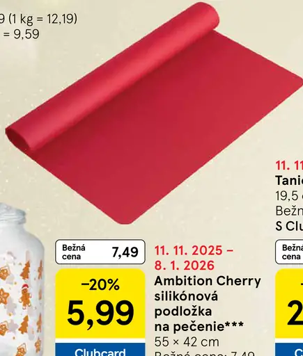 Ambition Cherry Silikónová Podložka na Pečenie