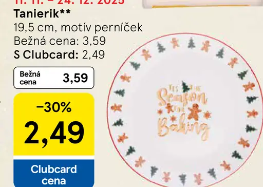 Tanierik motív perníček