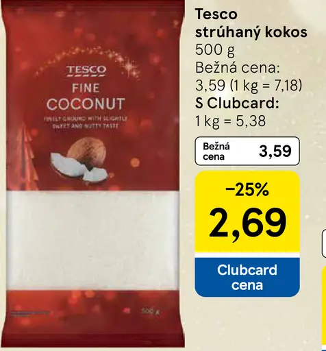 Tesco kokos strúhaný