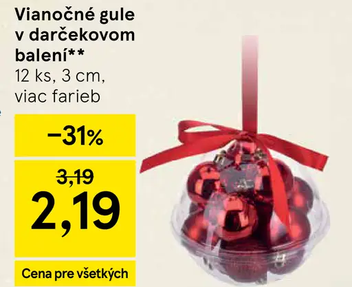 Vianočné gule v darčekovom balení