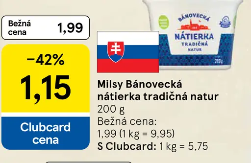 Milex Bánovecká nátierka tradičná natur