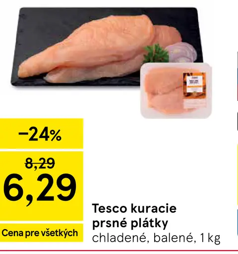 Tesco kuracie prsný plátky
