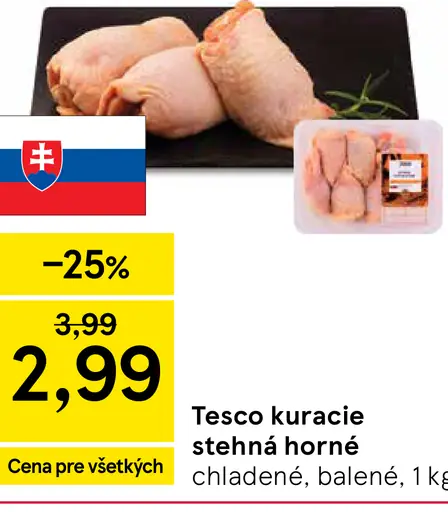 Tesco kuracie stehná horné