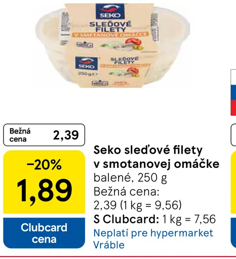 Seko slede vo smotanovej omáčke