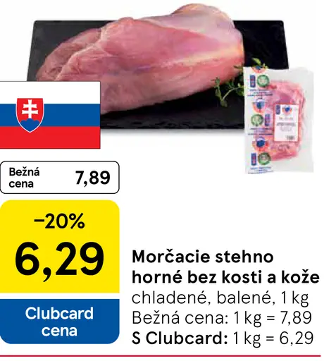 Morčacie stehno horné bez kosti a kože