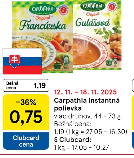 Carpathia instantná polievka
