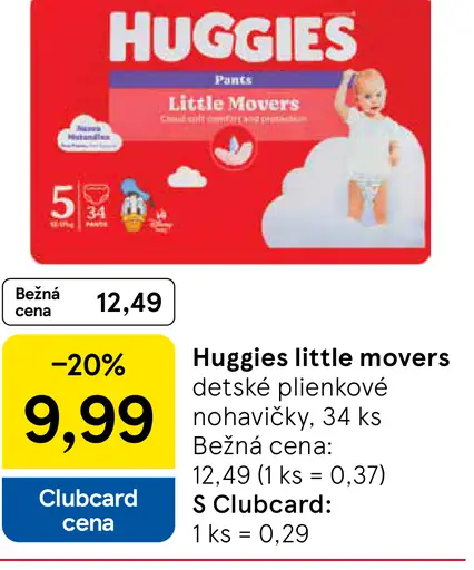 Huggies Little Movers plienkové nohavičky