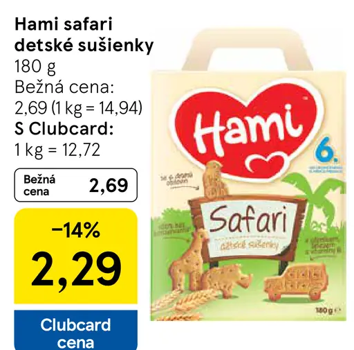 Hami Safari detské sušienky