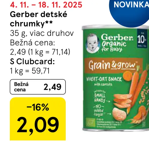 Gerber detské chrumky