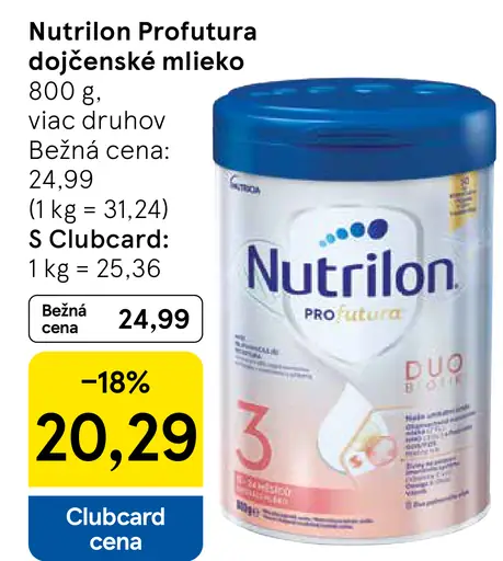 Nutrilon Profutura dojčenské mlieko
