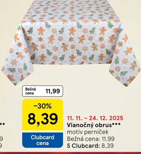 Vianočný obrus motív perníček