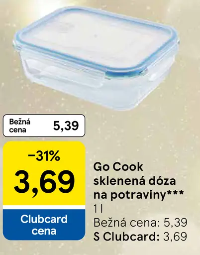 Go Cook sklenená dóza na potraviny