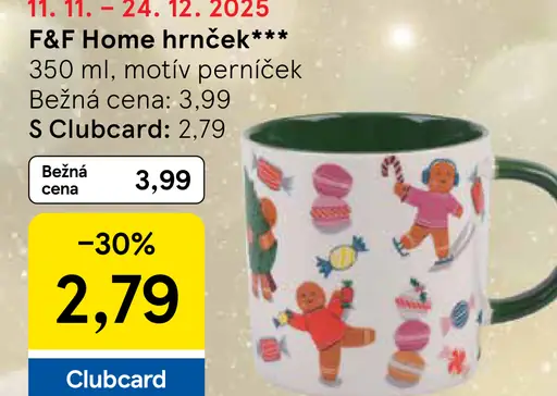 F&F Home hrnček motív perníček
