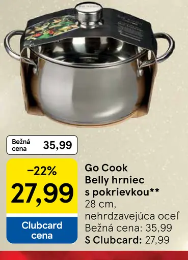 Go Cook Belly hrniec s pokrievkou nehrdzavejúca oceľ