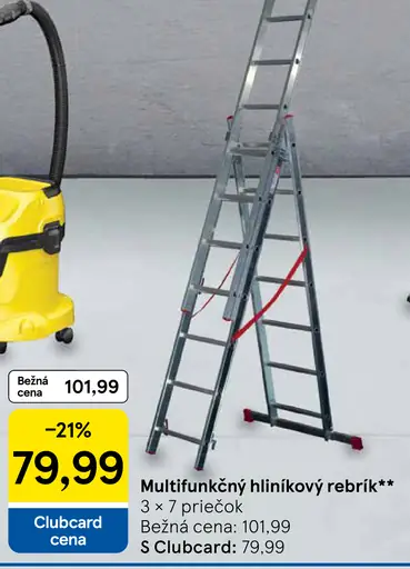 Multifunkčný hliníkový rebrík