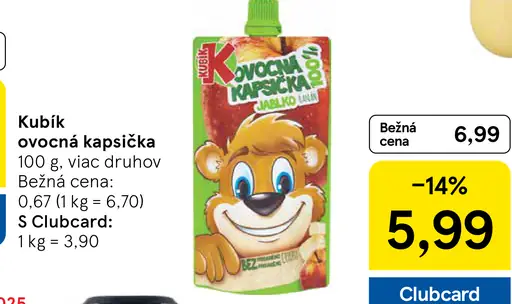 Kubík ovocná kapsička