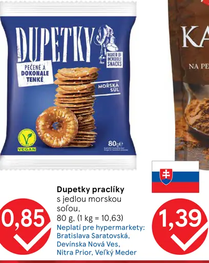 Dupetky Praclíky s jedlou morskou soľou