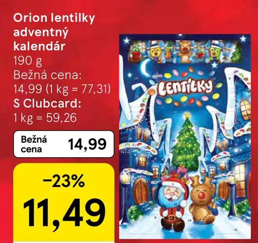 ORION LENTILKY Adventný kalendár