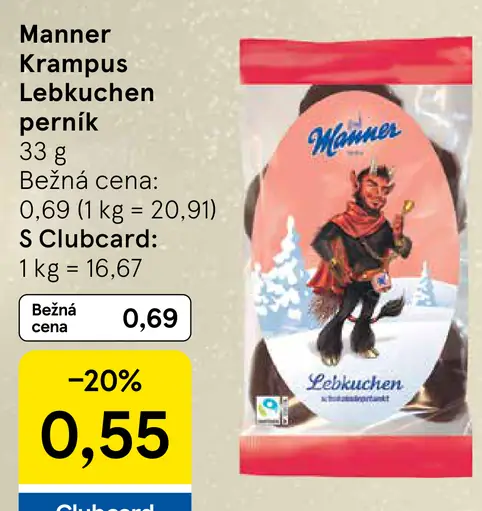 Manner Krampus Lebkuchen perník