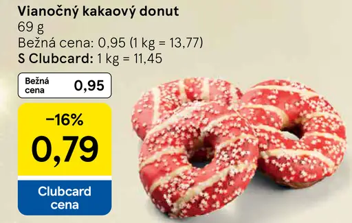 Vianočný kakaový donut