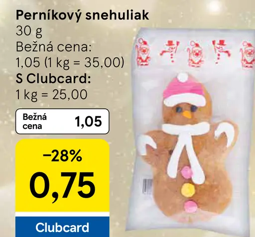 Perníkový snehuliak