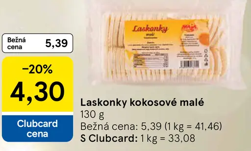 Laskonky kokosové malé