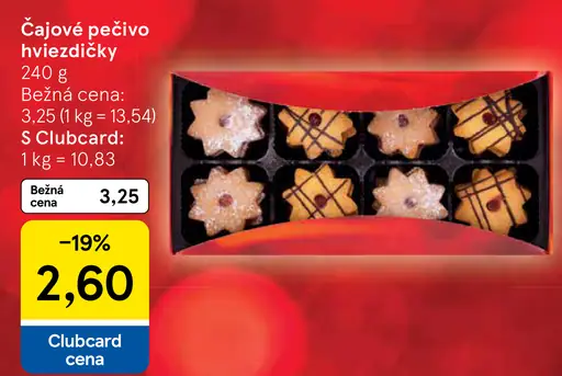 Čajové pečivo hviezdičky