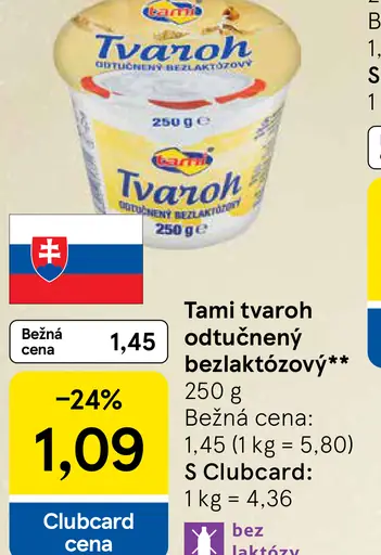 Tami Tvaroh odtučnený bezlaktózový