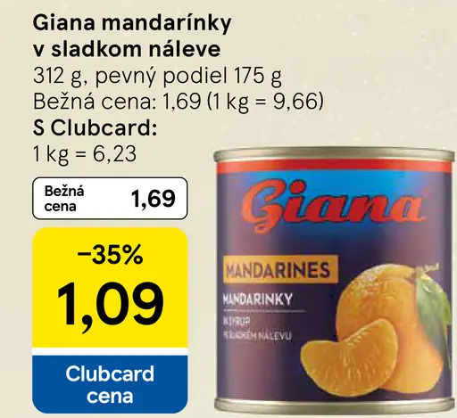 Giana mandarínky v sladkom náleve