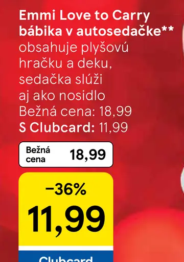 Emmi Love to Carry bábika v autosedačke