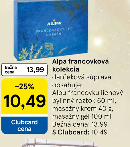 Alpa francovková kolekcia darčeková súprava