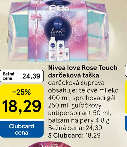 Nivea love Rose Touch darčeková taška