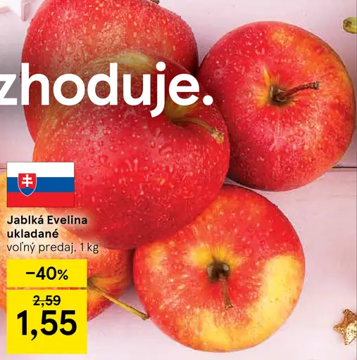 Jablká Evelina ukladané