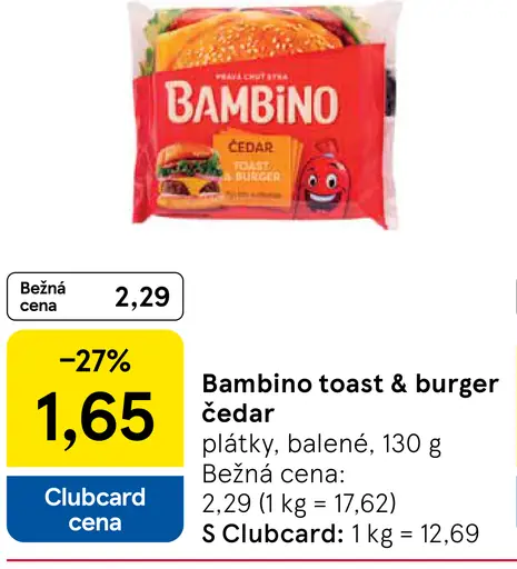 Bambino Toast & Burger čedar