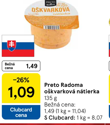 PRETO Radoma Oškvarková nátierka