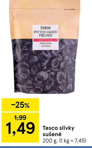 Tesco slivky sušené