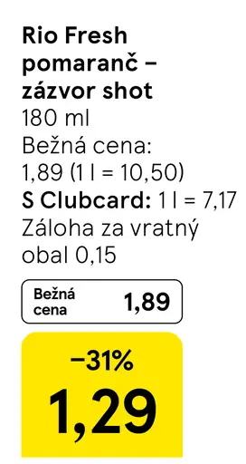 Rio Fresh pomaranč zázvor shot