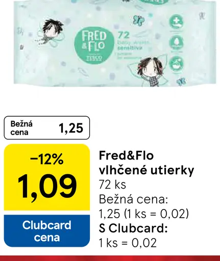 Fred&Flo vlhčené utierky