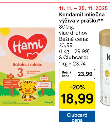 Hami mlieko pre batoľatá